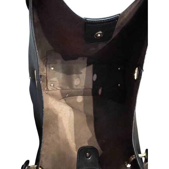 Sondra Roberts 'SQUARED' Tote in Black Vegan Leather New York - Picture 5 of 8